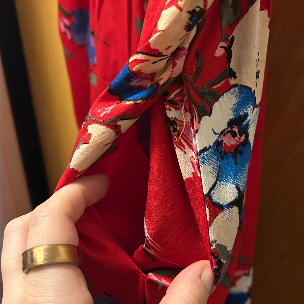 Floral Red Jumpsuit - Picture 3 of 5